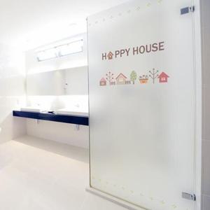 아트박스/낭만창고 ncdr064-해피하우스-샤워부스 유리문시트지