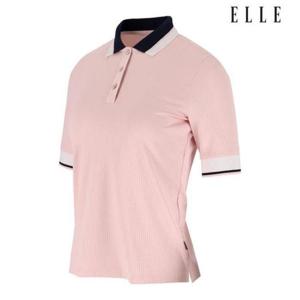 엘르골프 세이브존01 여성 에리배색 5부기장 폴로 티셔츠 6J45202 400