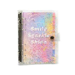 아트박스 SMILE PVC 스팽글 6공 다이어리커버 (A6)