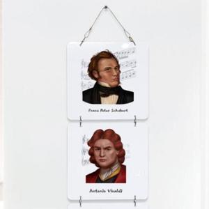 아트박스/꾸밈 nn172-멀티아크릴액자_세계의음악가들2(4단소형)