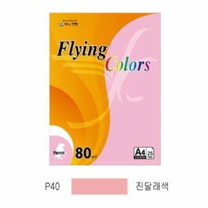 아트박스/오피스큐 플라잉컬러 패럿 P40 A4 80g 진달래색 25매