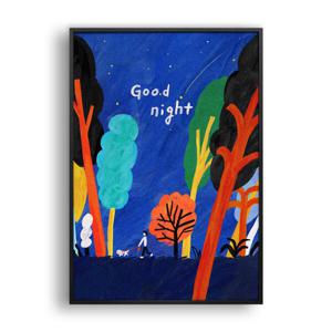 아트박스/올뉴프레임 푸른밤산책 Art print) 일러스트 액자