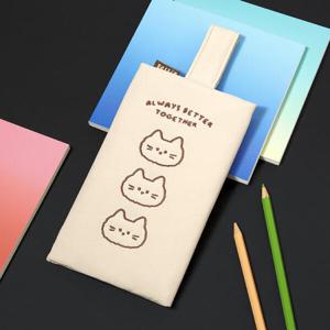 아트박스 고양이 멀티파우치 (베이지)