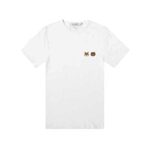 메종 키츠네 x 라인 프렌즈 스몰 패치 티셔츠 화이트 SPLNU00102QK1742SP21