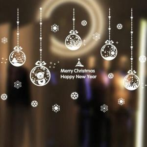 아트박스/이룸 크리스마스윈도우스티커 화이트물방울  파티 장식