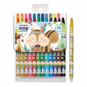 아트박스/한가람문구 모나미 모니주 샤프식 색연필 24색 (남)