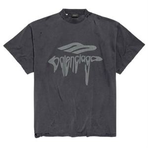 발렌시아가 리퀴파이드 오버사이즈 티셔츠 787349 TRVS8 1013