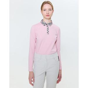 닥스 골프 여성 24FW 가격인하스테디셀러체크 카라 레터링 긴팔폴로티셔츠 (PINK) WNTS4D750P1