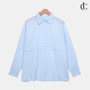 엘케이트 여성 여름남방 살안타템 루즈핏 줄무늬 셔츠 시원한 시어서커 남방 LNNT010