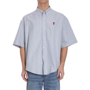 아미 파리스 Ami de Coeur 로고 자수 반소매 셔츠 HSH230C00031 4502 TP934672584