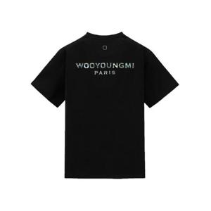 우영미 자개 백로고 티셔츠 블랙   25SS W251TS08708B