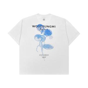 우영미 야광 젤리피쉬 백로고 티셔츠 화이트   24SS W241TS05715W