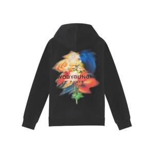 우영미 스웨잉 플라워 후드 블랙   24FW W243TS36723B