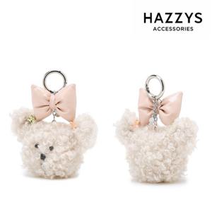 [헤지스ACC][선물포장] 베이지 크림 퍼피 키링 겸 참장식 HIHO5F111I2