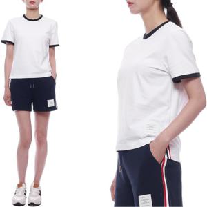 [톰브라운] 25SS 여성 링거 반팔티셔츠 (FJS075A 00042 100 25S)