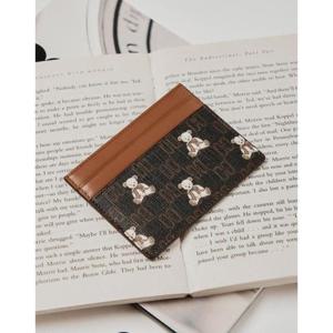 선물포장  (DCHO5E792W3) 브라운 패턴 소가죽 카드홀더