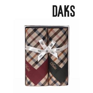 [닥스(손수건)]2매 기본 체크 면대 남녀 손수건 세트 DLI4001(11+42)