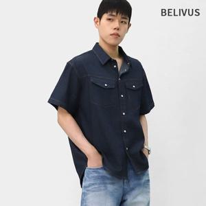 빌리버스 남성 데님 셔츠 웨스턴 캐주얼 청남방 BXR053