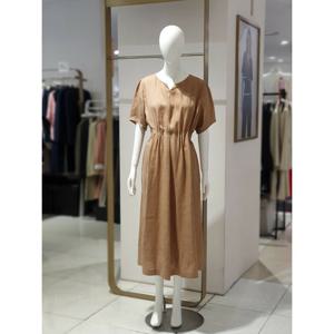 [에꼴드파리] 허리 히든 밴딩 리넨 원피스 10ZEB56WOAM10Z