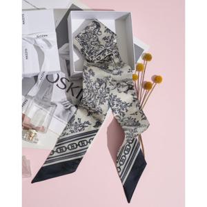 [헤지스] HISC5F311N2_여성 Toile de Jouy 네이비 쁘띠 실크 스카프