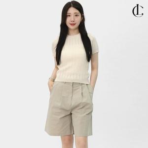 엘케이트 여자 니트 반팔 베이직 기본 꽈배기 반팔티셔츠 LCHT079