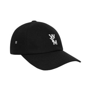 우영미 로고 볼캡 블랙   25SS W251AC51661B