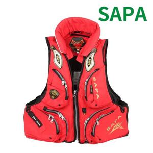 싸파 구명조끼 SJK-701A 레드 사이즈 선택 고체형 부력조끼 라이프자켓 구명복