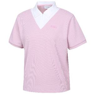 [와이드앵글]여성 CO 우븐 카라 집업 폴로 티셔츠 WWM24251P7