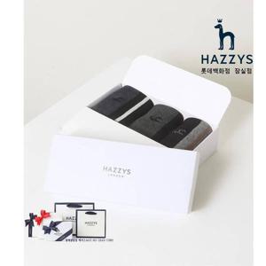 [헤지스ACC][선물포장] HJSS4E005N2_네이비 컬러 배색 장목 남성 양말 3종 세트_HI505