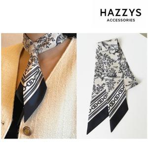 [헤지스ACC][선물포장][신상] Toile de Jouy 네이비 실크 스카프 HISC4E311N2_