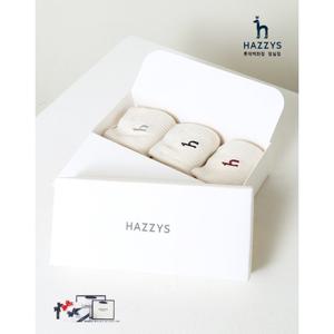 [헤지스ACC][선물포장]HISS5E221WT_여성 화이트 솔리드 종목 양말 3족세트