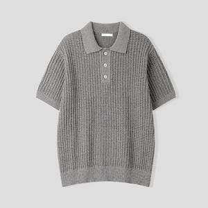 [리빌모아]남자 그레인 스카시 카라넥 반팔 니트티 AS-KNH-Q003-