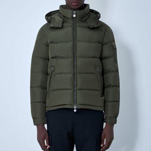 26 SS 몽클레어 마야 Maya 로고 패치 퀼트 다운 후드 자켓 카키 1A53600 539ZD 825