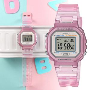 카시오 투명 클리어 학생 미니 경량 LA-20WHS-4A 아동 전자 시계