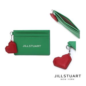 [질스튜어트] 그린 로고 포인트 소가죽 카드지갑 JAHO5E471E2
