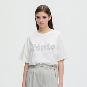 [올리브데올리브]레터링 프린팅 오버핏 반팔 티셔츠 OW5ME368