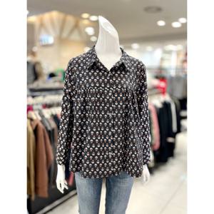 [트리아나]꽃무늬 면 블라우스 AJ3BA10_NV