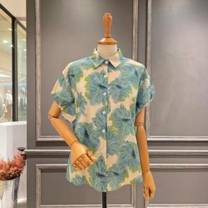 [아니베에프]A56WBL730_프린팅 퍼프소매 셔츠