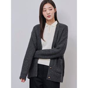 [빈폴레이디스]하찌 조직 미디엄 카디건 그레이 (BF4X5AC024)