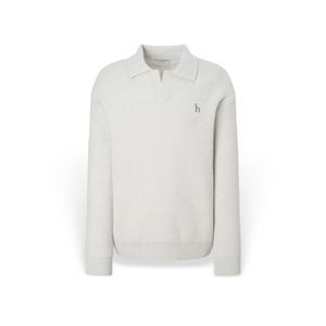 [헤지스 남성] 남성 울 솔리드 오픈카라 니트 HZSW5D553G1 HZSW5D553