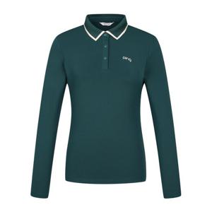 [핑골프]여성 카라 배색 포인트 긴팔 티셔츠121E3TO052