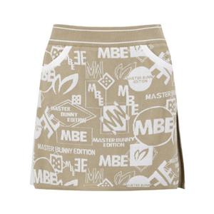 [마스터바니에디션] (421E3PC391)여성 배색 로고 패턴 니트 큐롯 스커트 421E3PC391