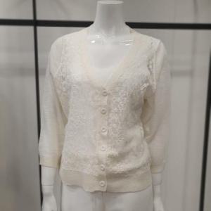 아니베에프 세이브존01 레이스 V넥 가디건 A44KCD510