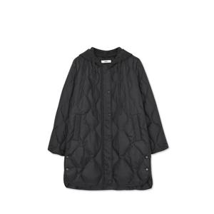 [유닛]롱 길이 니트 후드 나시서스 다운 재킷 (UFKWJA46IT-BLACK