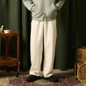 [르꼬끄공식] 유니 기모 루즈핏 스트레이트 팬츠 QQ423LFPO1