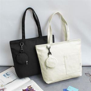 미콘 22245 심플 숄더백 에코백 데일리 남녀공용 데일리