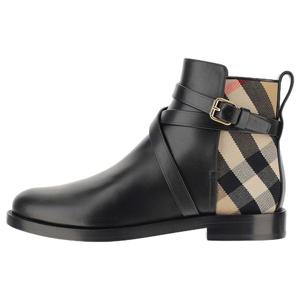버버리 여성 하우스 체크 블랙아카이브 베이지 앵클 부츠 8056819