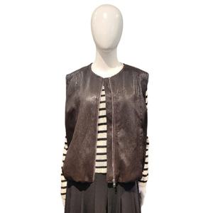 [페이지플린]인조가죽 집업 베스트F5CVT003A