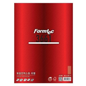 폼텍 LS-3661 화일인덱스용 A4 라벨지 스티커 48칸 100매