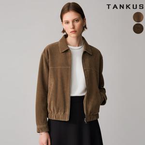 [탱커스] 여성 스웨이드 봄버 집업 자켓